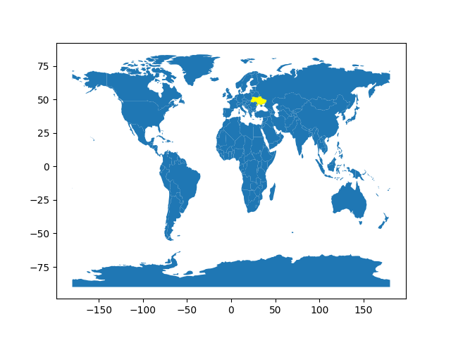 How to fill countries with colors using world map, python matplotlib