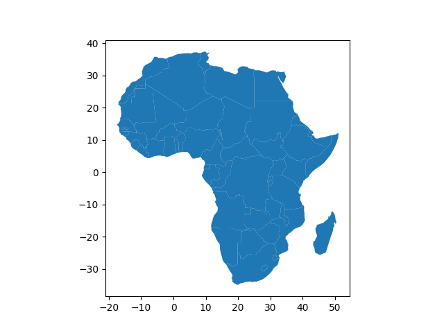 How to plot specific continent from world map, python matplotlib